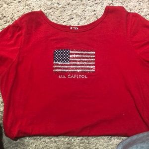 US flag shirt. Women medium